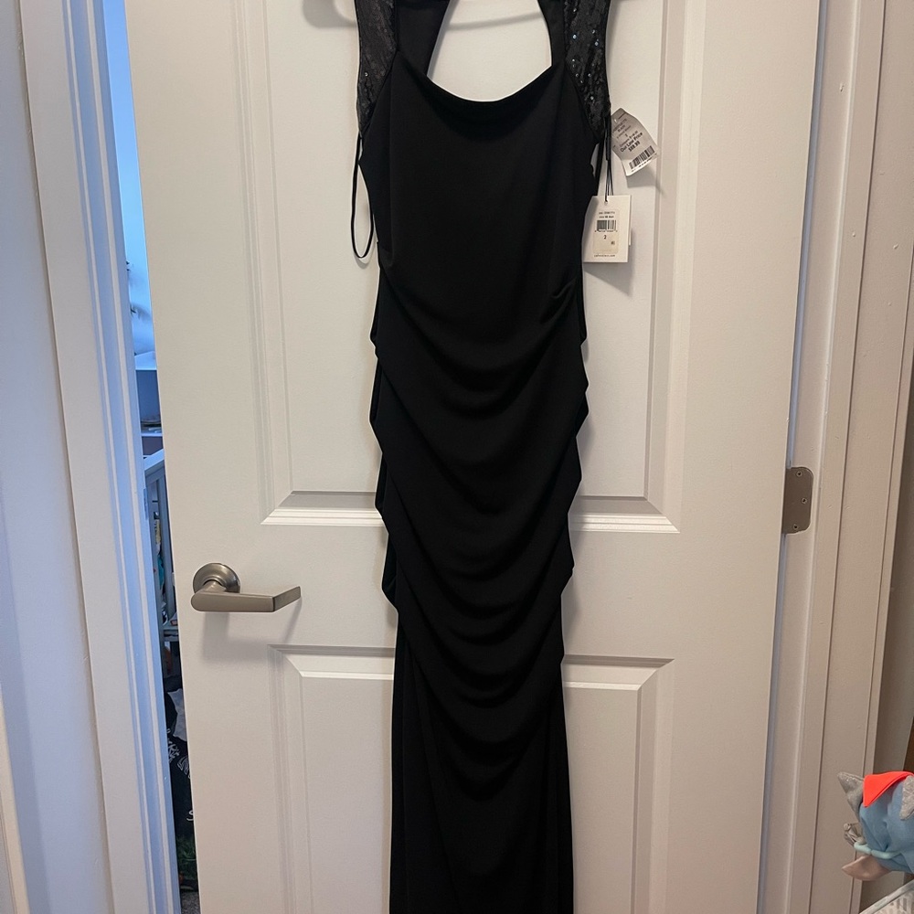 Calvin Klein Black Backless Dress